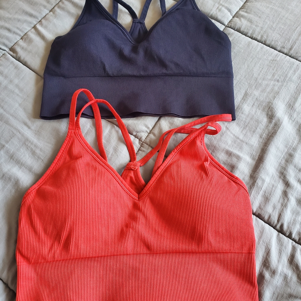 Women's Strappy Bralette Set - Red, White, And Midnight Blue (*all 3)
